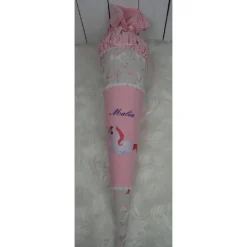Schultüte, Zuckertüte, Einhorn auf Wunsch mit Namen und Einschulungstag bestickt  70 cm Länge