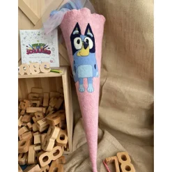 Schultüte Zuckertüte Einschulung gefilzte  Schultüte Bluey Mädchen