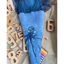 Schultüte Zuckertüte Einschulung Octopus Wollfilz gefilzte Schultüte