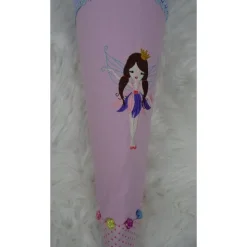 Schultüte, Zuckertüte, Elfe auf Wunsch mit Namen und Einschulungstag bestickt  70 cm Länge