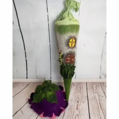 Schultüte, Zuckertüte ,Feenhaus, Filzschultüte, gefilzte Schultüte,