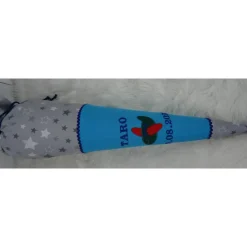 Schultüte, Zuckertüte, Flugzeug auf Wunsch mit Namen und Einschulungstag bestickt  70 cm Länge