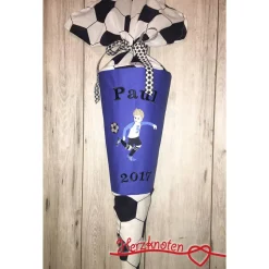 Schultüte, Zuckertüte, Fußball, Stoff, genäht, Schulstart, Vereinsfarbe, personalisierbar, Einschulung, Jungen & Mädchen