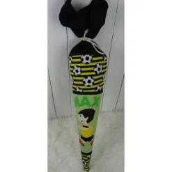Schultüte, Zuckertüte, Fussballer auf Wunsch mit Namen und Einschulungstag bestickt  70 cm Länge