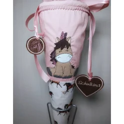 Schultüte Zuckertüte mit Boho Pferd, personalisierbar, kurzfristig lieferbar!