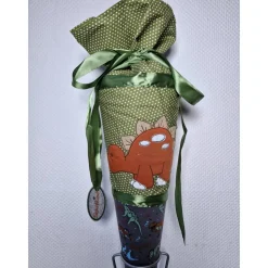Schultüte Zuckertüte mit Dino, personalisierbar, kurzfristig lieferbar!