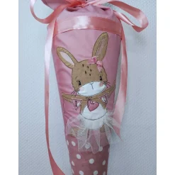 Schultüte Zuckertüte mit Hase, personalisierbar, kurzfristig lieferbar!