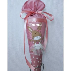 Schultüte Zuckertüte mit Hase, personalisierbar, kurzfristig lieferbar!