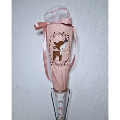 Schultüte Zuckertüte mit Reh im Blütenkranz, personalisierbar, kurzfristig lieferbar!