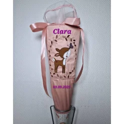 Schultüte Zuckertüte mit Reh im Blütenkranz, personalisierbar, kurzfristig lieferbar!