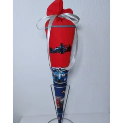 Schultüte Zuckertüte mit Rennauto, personalisierbar, kurzfristig lieferbar!