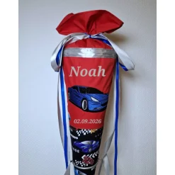 Schultüte Zuckertüte Rennauto, personalisierbar