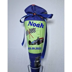 Schultüte Zuckertüte Rennauto, personalisierbar, kurzfristig lieferbar!