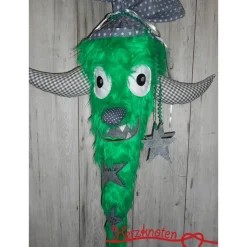 Schultüte, Zuckertüte, Schulstart, Monster, Stoff, Fell, genäht, mit Namen, personalisierbar, Einschulung, Kinder