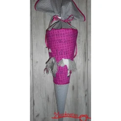 Schultüte, Zuckertüte, Schulstart, Pferd, Fell, gestickt, Pony, Blumen, genäht, mit Namen, personalisierbar, Einschulung