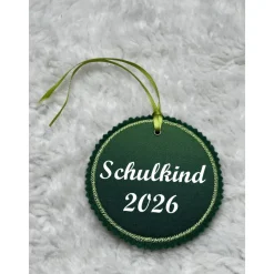 Schultütenanhänger Button Schulkind 2026 für die Schultüte oder Schulranzen zum Anhängen