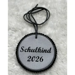 Schultütenanhänger Button Schulkind 2026 für die Schultüte oder Schulranzen zum Anhängen