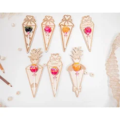 Schultütenanhänger, Holzanhänger Schultüte, Einschulungsgeschenk, Schultütendeko, Geschenk zur Einschulung, Gastgeschenk