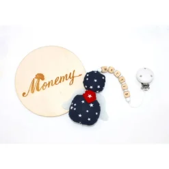 Schutzengel / Glücksbringer dunkelblau Sterne mit Namen personalisiert / Schutzengel Taufe / Engel aus Stoff