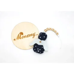 Schutzengel / Glücksbringer dunkelblau Sterne mit Namen personalisiert / Schutzengel Taufe / Engel aus Stoff