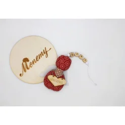 Schutzengel / Glücksbringer rot beige mit Namen personalisiert / Schutzengel Taufe / Engel aus Stoff / Geschenk