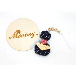 Schutzengel / Glücksbringer Anhänger dunkelblau mit Namen personalisiert / Schutzengel Taufe / Engel aus Stoff