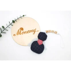 Schutzengel / Glücksbringer Anhänger dunkelblau mit Namen personalisiert / Schutzengel Taufe / Engel aus Stoff