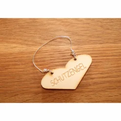 Schutzengel / Glücksbringer beige mit Namen