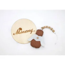 Schutzengel / Glücksbringer beige mit Namen personalisiert / Schutzengel Taufe / Engel aus Stoff / Geschenk Geburt