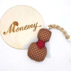 Schutzengel / Glücksbringer beige mit Namen personalisiert / Schutzengel Taufe / Engel aus Stoff / Geschenk Geburt