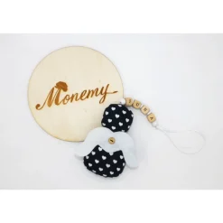 Schutzengel / Glücksbringer dunkelblau Herz mit Namen