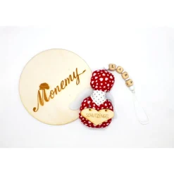 Schutzengel / Glücksbringer Anhänger rot Herz mit Namen personalisiert / Schutzengel Taufe / Engel aus Stoff