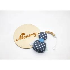 Schutzengel / Glücksbringer grau Herz mit Namen