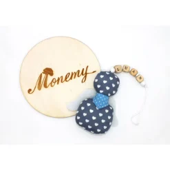 Schutzengel / Glücksbringer grau Herz mit Namen