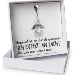 Schutzengel Glasperlen Anhänger mit Geschenkschachtel