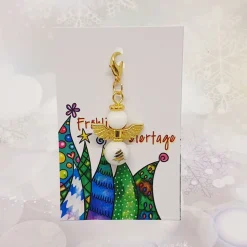 Schutzengel Glasperlen gold 