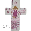 Schutzengel Kreuz für Mädchen Taufkreuz, Kinderkreuz Geschenk zur Taufe / Geburt