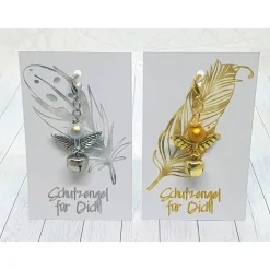 Schutzengel mit Glöckchen – Gold oder Silber, Glücksbringer & Geschenkidee