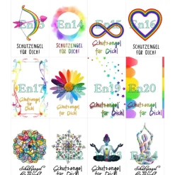 Schutzengel Regenbogen Gold – LGBTQ Anhänger mit Karabiner & goldenen Flügeln