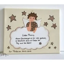 Schutzengelbild Schutzengel Bild zur Taufe Geburt Kommunion