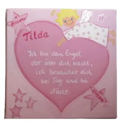 Schutzengelbild Schutzengel Bild für Mädchen zur Taufe Geburt