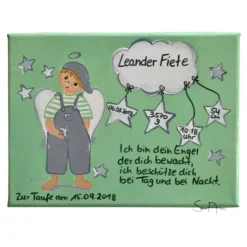 Schutzengelbild Schutzengel Bild für Jungen zur Taufe Geburt