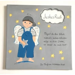 Schutzengelbild Schutzengel Bild  Junge zur Taufe Geburt