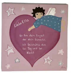 Schutzengelbild Schutzengel Bild für Mädchen zur Taufe Geburt