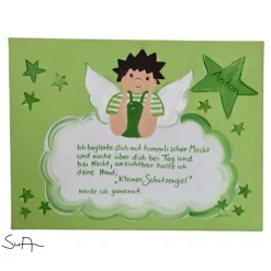 Schutzengelbild Schutzengel Bild für Jungen zur Taufe Geburt