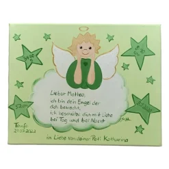 Schutzengelbild Schutzengel Bild für Jungen zur Taufe Geburt