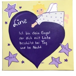 Schutzengelbild Schutzengel Bild für Mädchen zur Taufe Geburt
