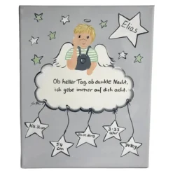 Schutzengelbild Schutzengel Junge  Bild  zur Taufe Geburt