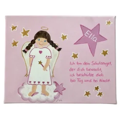 Schutzengelbild Schutzengel Bild für Mädchen zur Taufe Geburt
