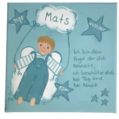 Schutzengelbild Schutzengel Bild Junge zur Taufe Geburt